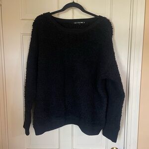 Rag & Bone Jean Women’s Black Wool Textured  Sweater Size Medium Crewneck